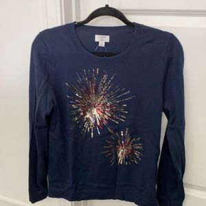 J. Crew fireworks teddie sweater size s NWT